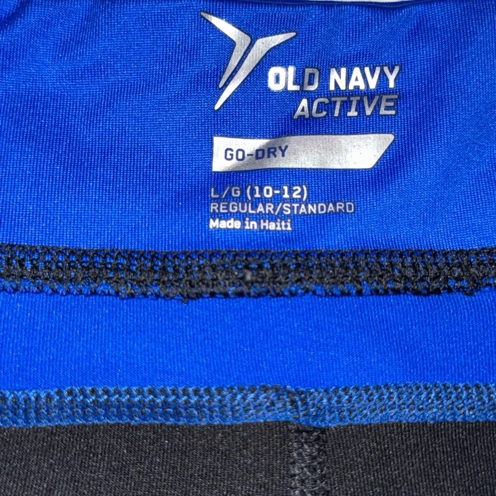 Old Navy Active Blue and Black Go-Dry Leggings - Picture 2 of 3